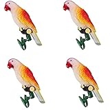 perfk LEDガーデンライト　ソーラーLEDライト　オウムランプ　4個セット　ランプ屋外通路ヤード　素敵　可愛い