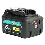 Waitley 互換 マキタ10.8Vバッテリー 6.0Ah 6000mAh大容量 BL1015 BL1040 BL1060対応 マキタ掃除機バッテリー マキタ電動工具用 インジケーター残量指示付き 軽量 PSE認証済み メーカー保証付き