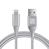 LENZZA (レンツァ) 【Apple MFi認証取得】ライトニング iPhone USBケーブル (1.2m / 2.4A / シルバー) 純正 急速 充電器 (iPhone14 / 13 / 12)