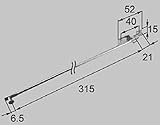 LIXIL部品 新日軽ブランド部品 装飾窓 片上下げ窓：内倒しアーム　L=315mm[A8AR1068C] シルバー[A8AR1068C]