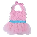 (プタス)Putars 子供用 ガールズ 水着 ワンピース ホルターネック 薄絹 快適 水泳 スイミング ビーチ 温泉 キッズ水着 かわいい オシャレ ファッション 6-10歳 140