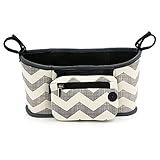 Sumnacon ベビーカー ドリンク ベビーカー用バッグ ホルダー 多機能小物入れ 哺乳瓶 ベビー用品　収納バッグ　ストライプ