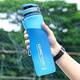 ボトル 水筒 ポータブルストロースポーツウォーターボトル フィルター付き 650 1000ml BPAフリー プラスチックウォーターボトル 自転車 大人 子ども アウトドア スポーツ 登山用/キャンプ/ランニング/ジム/ (1000ml,green-グリーン)