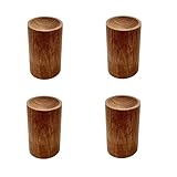 Yuqim 木製エッセンシャルオイルディフューザー 4個 小さな木製フレグランスディフューザー 木製アロマセラピー ラウンドディフューザー カーオイルディフューザー 木製エッセンシャルオイルディフューザー ご家庭用 (ローズード)