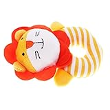 Baoblaze 全6種類　がらがら　おしゃぶり　玩具　かわいい - オレンジ, ジライオンの形