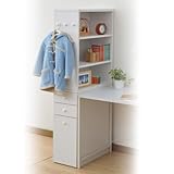 山善(YAMAZEN) デスクサイド収納ラック(幅30 高さ150) CJR-1530-HFA(WH) ホワイト