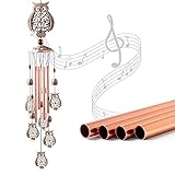 Koonafy 風鈴 ウィンドチャイム 梟 コノハズク フクロウ 7種類 欧風 動物 ショップの装飾 ギフト チャイム ドアチャイム 屋外 屋内 インテリア 金属製 ウィンドベル 美しい音色 雰囲気作り 寝室 玄関 バルコニー 飾り用品 御守り 庭用の大きな風鈴 玄関風鈴 (Eフクロウ型)