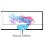 2枚 VacFun ブルーライトカット フィルム ， MSI Prestige PS341 / PS341WU 34インチ ディスプレイ モニター 向けの ブルーライトカットフィルム 保護フィルム 液晶保護フィルム（非 ガラスフィルム 強化ガラス ガラス ）