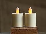Iflicker RealワックスLED MiniワックスCovered Tea Lights The Look of a Moving Flame Candle 1.5 X 1.75 inchパック
