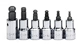SK Hand Tool 19766 6 Pc.Fractional Ball Hex Bit Socket Set