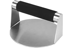 Chaksy スマッシュバーガー用ステンレススチールグリルプレス、グリドル用ハンバーガーパティスマッシャーツール、毎回完璧なスマッシュを実現