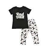 (プタス)Putars ベビー服 子供服 上下セット 二点セット 男の子 半袖 RAD LIKE DAD 犬柄 可愛い オシャレ スポーツ 運動会 旅行 記念日 プレゼント 1-5歳