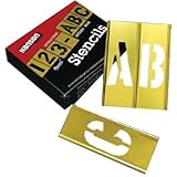 45 Piece Letter & Number Sets - 2" 45pc letter & numberstencil set brass by C.H. Hanson [並行輸入品]