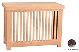 室外機カバー 国産杉 ●アジャスター付き 縦格子 内寸：幅896ｍｍ×奥行397ｍｍ×高さ710ｍｍ NL（ナチュラル）色