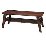 テーブル ローテーブル 収納棚付 カラー：ブラウン