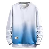 [KOTRBOY] 秋服 長袖 プルオーバー グラデーション Tシャツ メンズ ロングtシャツ 無地 おしゃれ 丸襟 大きいサイズ メンズ ファッション 柔らかい white-L