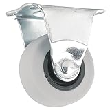 TPR Rubber Caster Wheel with Rigid Non-Swivel Top Plate - 2-Inch - 90 lb. Load Capacity - Non-Markin