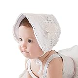 ロイヤルレース花ベビーGirls幼児Eyeletレース通気性コットンBonnet Sun Hat