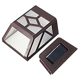 amzmonnsuta 0.2W壁掛けソーラーパワー2 LEDライトガーデン風景防水フェンスランプ