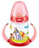 NUK First Choice Winnie the Pooh Learner Bottle Silicone Spout (150 ml, 6-18 Months, Red) by NUK