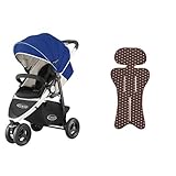 【セット買い】 グレコ ベビーカー シティトレック ネイビー + さらっとマット ビタードットBR 純正リバーシブルタイプ