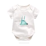 Hzjundasi 赤ちゃん 可愛い レジャー コットン ボディースーツ ジャンプスーツ 半袖 ロンパース パジャマ 服 幼児 衣装