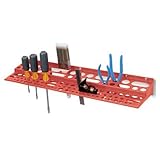 Akro-Mils 08024 Plastic Wall Mounted Tool Holder Rack, Red [並行輸入品]