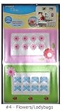 Peel n' Stick Flowers & Ladybugs Photo Frames and Corners - in pink & green by MJ Zoom, Inc. [並行輸入品]