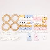 Mamimami Home 歯固め 噛がため シリコーン 授乳看護用 ネックレス ペンダント ブレスレット DIY 材料パッケージ パパ ママ 安心の素材 カミカミ　幼児玩具 新生児贈り物 女の子 [