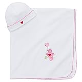 Elegant Baby 100% Cotton Interlock Receiving Blanket and Hat Gift Set, Lovebird by Elegant Baby