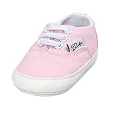 Prettyia キャンバス　シューズ　　ソフトボトム　ベビー　ウォーキングシューズ　アンチスリップ　　室内履き　全3サイズ2色選べ - ピンク, S