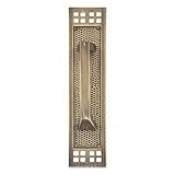 Brass Accents Inc A05-P5351-609 Arts & Crafts Pull on a Plate - Antique Brass