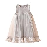 女の子用ドレスFranterdキュートタッセルノースリーブチュチュのパーティードレス幼児用子供用ベビー カラー: グレー
