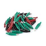 uxcell　ワニ口クリップ　電気ジャンパー　ワイヤ　ケーブル　　45個入り