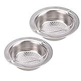Avokii 2 Pack Stainless-Steel Kitchen Sink Strainer - Large Wide Rim 4.3" Diameter - Perfect for Kit