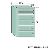 大阪製罐 ライゼットキャビネット 若草 幅×奥行×高さ:473×485×781mm （LZ7024）