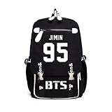 韓流グッズ VIP 可愛 BTS 防弾少年団 Bangtan Boys 花様年華Young Forever JIMIN 95 ファッション バッグ リュックサック (ブラック)