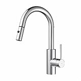 Kraus KPF-2620CH Modern Mateo Single Lever Pull Down Kitchen Faucet, Chrome by Kraus [並行輸入品]