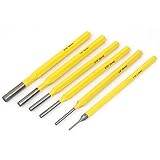 uxcell 6in1ソリッドパンチセット 金属 プラスチック素材 ハンドツール 150mm長