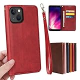 【 左利き 】 iphone 14 plus 左利き ケース iPhone14plus ケース 手帳型 左利き 適用 アイフォン 14 プラス 右開き iphone14 plus 左手 アイフォン14 プラス スマホケース アイホン14プラス 手帳型ケース アイフォン14plusケース アイホン14 プラス 手帳 カバー iphone14plus手帳型 iphone14plusケース アイホン14プラスケース アイホン14プラス 左利き用 カバー アイホン 14プラス case 【GoKIGIoD】 左手用 財布型 内蔵マグネット 弱磁 スタンド カード収納 ストラップホール カードケース ストラップ 同梱 レトロ レッド