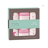 Musy、1パックFluroピンク3 (Aden & Anais) (x 2) - Aden + Anais Musy, Fluro Pink 3 per pack (Pack of 2) [並行輸入