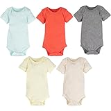 miraclewear 5 - Pack Solidホワイトまたはユニセックスニュートラルカラー100 %コットンベビーボディスーツby Miracle Blanket US サイズ: S カラー: 