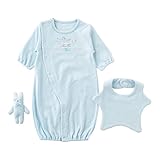 (チャックル) chuckle *ティノティノ*パステルカラー新生児ウェアギフトセット 水色 50-60cm P0552-00-30