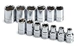 SK Hand Tool 13 13 Pc.0.38 in. Drive 6-Point Standard Metric Socket Set