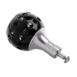 Flameer メタル　ノブ　リールハンドル　ベアリング　1000-4000シリーズに適し　軽量　　取り付け簡単　30mm　全３色 - ブラック