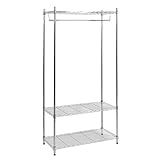 タンスのゲン 【2台セット】 スチールラック ワードローブ 幅90×奥行45cm 棚付き 耐荷重200kg ポール径25mm メタル 3190000900