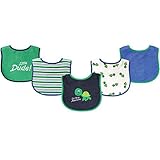 Luvable Friends 5 Piece Fun Boy's Drooler Bibs, Turtle by Luvable Friends