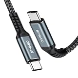 NIMASO USB C Type C to Type C ケーブル (2m グレー) USB 3.1 10Gbps高速データ転送 PD対応 60W 3A急速充電 高耐久ナイロン編みiPhone16シリーズ、iPhone15シリーズ、iPad mini6 (2021)、MacBook、iPad Pro/Air、Galaxy、Sony、Pixel 等Type-c機種対応 DCA25A1589