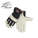Black Stallion ブラックスタリオン フレックスハンド スタンダード スパンデックス アンド グレイン カウハイド（牛表革）ドライビング グローブ (L)