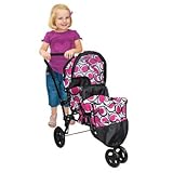 Twin Jogger Stroller-Pink by Lissi